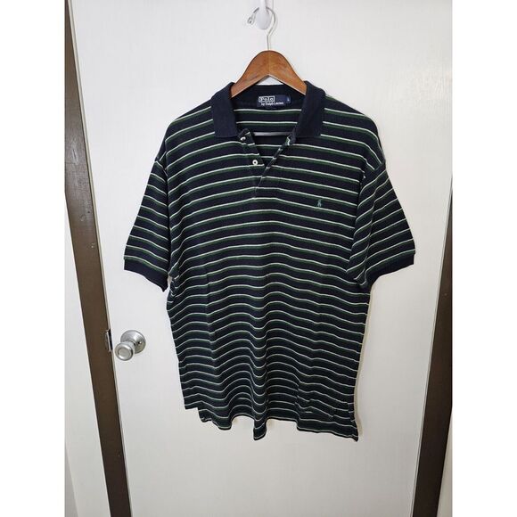Ralph Lauren Other - Polo Ralph‎ Lauren Classic Fit Mens Size Large LG Polo Shirt Blue Green Stripe